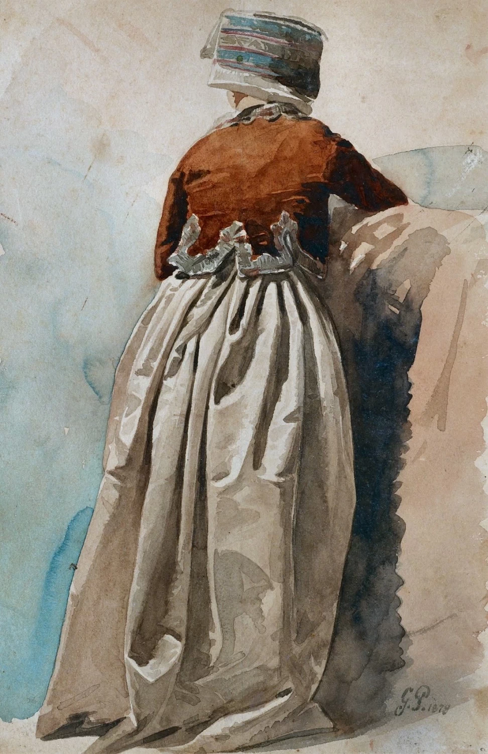 Studio di figura in costume antico